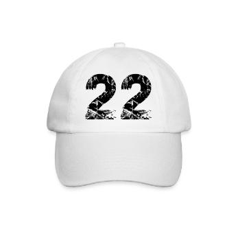 22 - Baseball Cap - white/white - Front