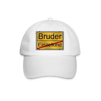 Einzelkind wird Bruder - Baseballkappe - Weiß/Weiß - Vorne