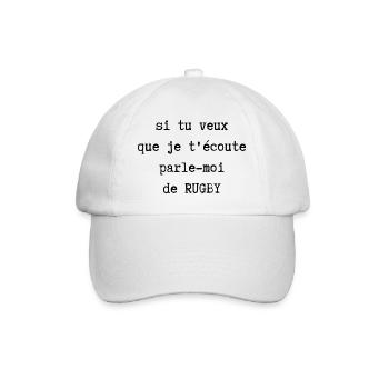 parle moi de rugby - Casquette classique - blanc/blanc - Devant