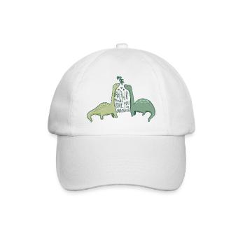 Dinosaur love with funny saying - Baseball Cap - white/white - Front
