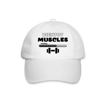 Bald Muskeln - Baseballkappe - Weiß/Weiß - Vorne