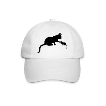 Cat Mom touche les chatons - Casquette classique - blanc/blanc - Devant