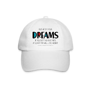 Courez après vos rêves - Casquette classique - blanc/blanc - Devant