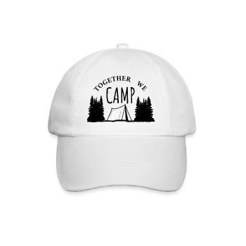 Ensemble, nous campons - Camping Trees Forest Mountains - Casquette classique - blanc/blanc - Devant
