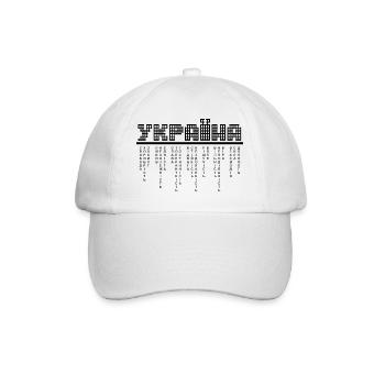 Print Ukraine ukrainian black - Baseball Cap - white/white - Front