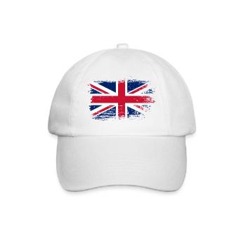 Distressed Union Jack Grunge - Baseball Cap - white/white - Front
