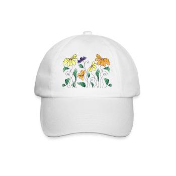 Fleur - Casquette classique - blanc/blanc - Devant