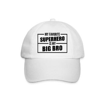 mon grand frère mon super héros / humour frère - Casquette classique - blanc/blanc - Devant