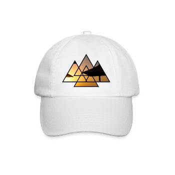 T-Shirt Triangle Umbrellas Gift Holiday - Baseball Cap - white/white - Front
