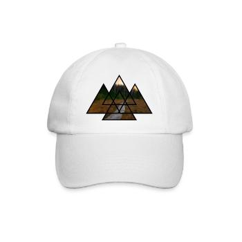 T-Shirt Triangle Forest Gift Sentier de randonnée Nature - Casquette classique - blanc/blanc - Devant