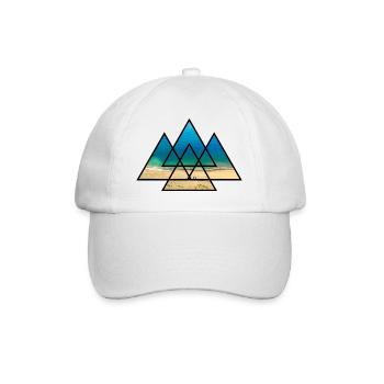 T-Shirt Triangle Beach Holiday Sea Gift Holidays - Baseball Cap - white/white - Front
