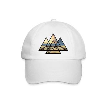 T-Shirt Triangle Beach Holiday Sea Gift Holidays - Baseball Cap - white/white - Front