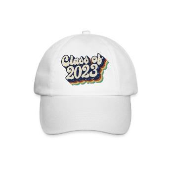 Cadeau de fête de remise des diplômes de la classe de 2023 pour lui et elle - Casquette classique - blanc/blanc - Devant