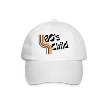 60s child - Retro Birthday - Baseballkappe - Weiß/Weiß - Vorne
