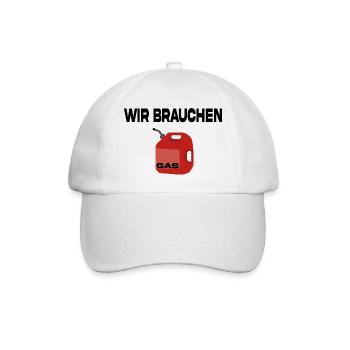 Wir brauchen Gas - Baseballkappe - Weiß/Weiß - Vorne