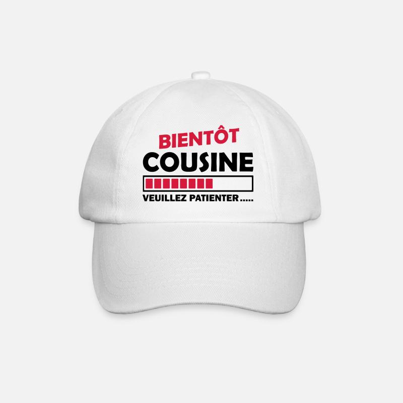 bientôt cousine / je vais être cousine - Casquette classique - blanc/blanc