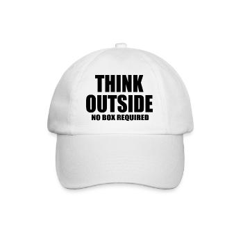 pensez en dehors de la boîte citation de randonnée - Casquette classique - blanc/blanc - Devant