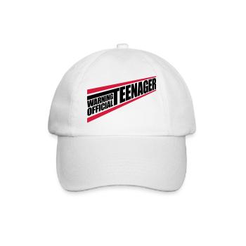 avertissement citation officielle d’adolescent - Casquette classique - blanc/blanc - Devant