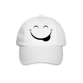 Happy - Baseball Cap - white/white - Front