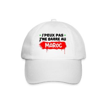 J'peux pas j'me barre au Maroc - Casquette classique - blanc/blanc - Devant