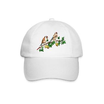 Colorful birds - Baseball Cap - white/white - Front