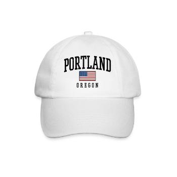 Portland, Oregon, États-Unis, Flag Graphic Design - Casquette classique - blanc/blanc - Devant
