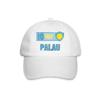 Palau Fußball Mannschaft - Baseballkappe - Weiß/Weiß - Vorne