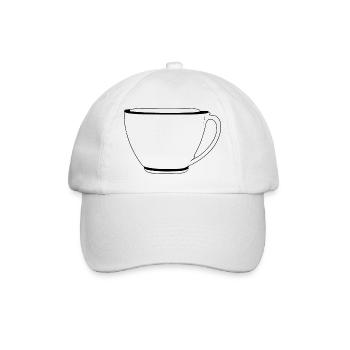 Kaffee Tee Tasse japanisch Cafe Koffein neu 6 - Baseballkappe - Weiß/Weiß - Vorne