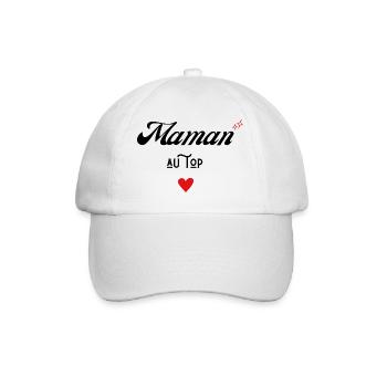 Maman au top idée cadeau - Casquette classique - blanc/blanc - Devant