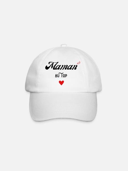 Maman au top idée cadeau - Casquette classique - blanc/blanc