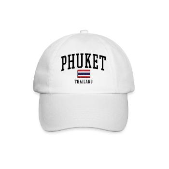 Phuket Thailand Flag Motif Graphic - Baseball Cap - white/white - Front