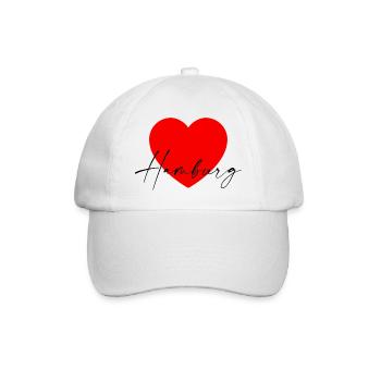 I love Hamburg - Baseballkappe - Weiß/Weiß - Vorne