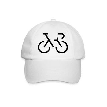 Biking Running Marathon Triathlon Bike - Baseball Cap - white/white - Front