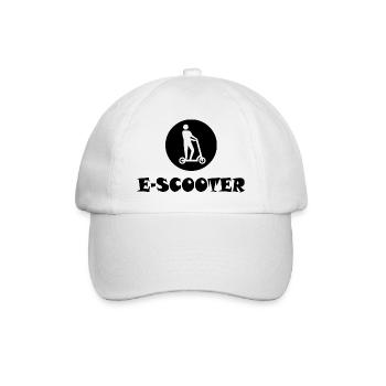 E-Scooter E-Roller Scooter - Baseballkappe - Weiß/Weiß - Vorne