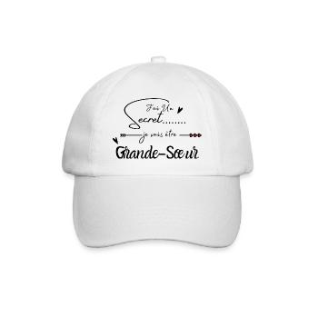 Je vais être grande sœur - Casquette classique - blanc/blanc - Devant