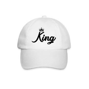 King - Baseballkappe - Weiß/Weiß - Vorne
