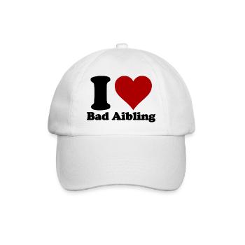 I Love Bad Aibling - Baseballkappe - Weiß/Weiß - Vorne