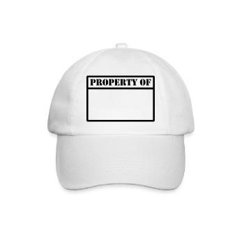 Propriété de: (noir) - Casquette classique - blanc/blanc - Devant