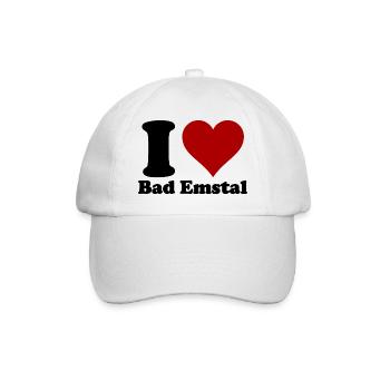 I Love Bad Emstal - Baseballkappe - Weiß/Weiß - Vorne