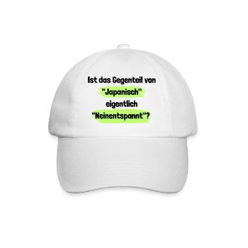 Japanisch Neinentspannt - Baseballkappe - Weiß/Weiß - Vorne