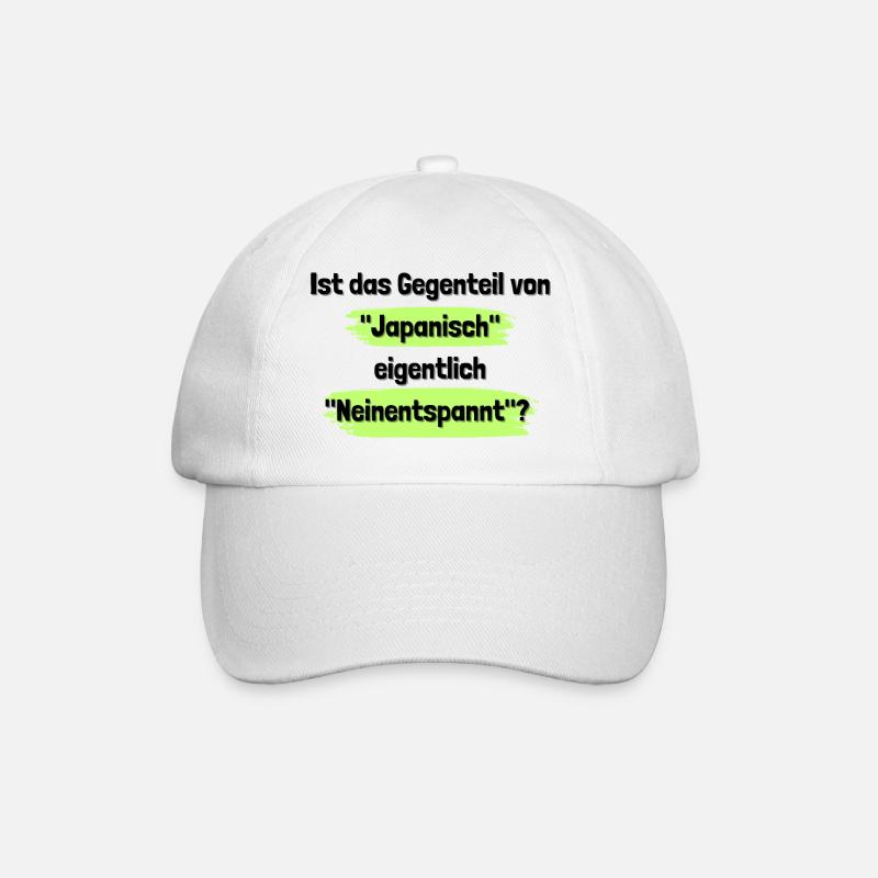 Japanisch Neinentspannt - Baseballkappe - Weiß/Weiß