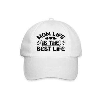 Mom life is the best Life - Baseball Cap - white/white - Front