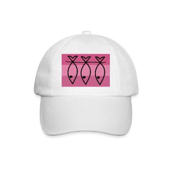 SARDINE. FISH. APRIL FOOL. EASTER. SEA - Baseball Cap - white/white - Front