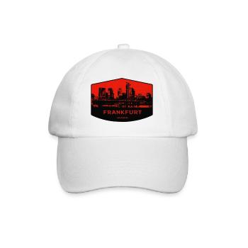 Frankfurt Skyline Patch Red Black - Baseball Cap - white/white - Front