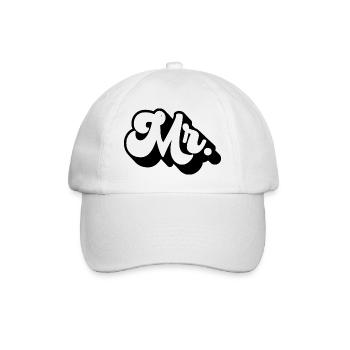 Mr. Matching Couple Engagement Wedding Honeymoon - Baseball Cap - white/white - Front