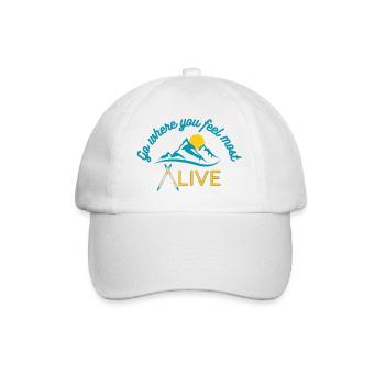 Go where you feel most alive - Casquette classique - blanc/blanc - Devant