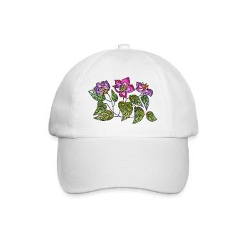 Fleur - Casquette classique - blanc/blanc - Devant
