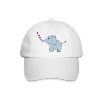 elefant elefantenhaut - Baseballkappe - Weiß/Weiß - Vorne