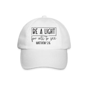Soyez une lumière pour tous afin de voir Matthieu 5:16. - Casquette classique - blanc/blanc - Devant