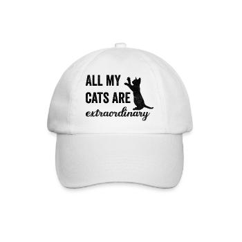 All My Cats Are Extraordinary black - Baseball Cap - white/white - Front